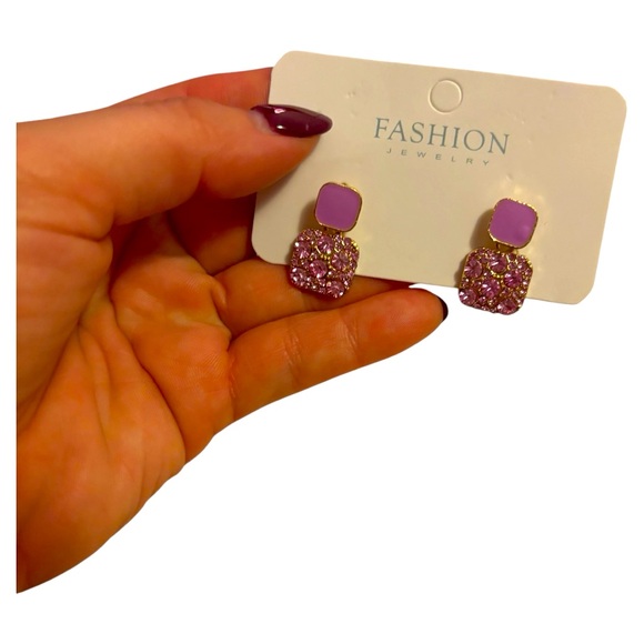 Luxury Female Crystal Zircon Stone Earrings Fashion Silver Color Jewelry NWT - Picture 2 of 4